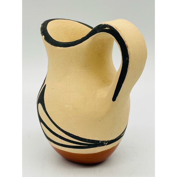 Traditional Zia Pueblo Polychrome Pottery Mini-Pitcher by Robert Pino - Picture 6 of 10